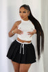 Stunning Piercing Detail Ribbed Top